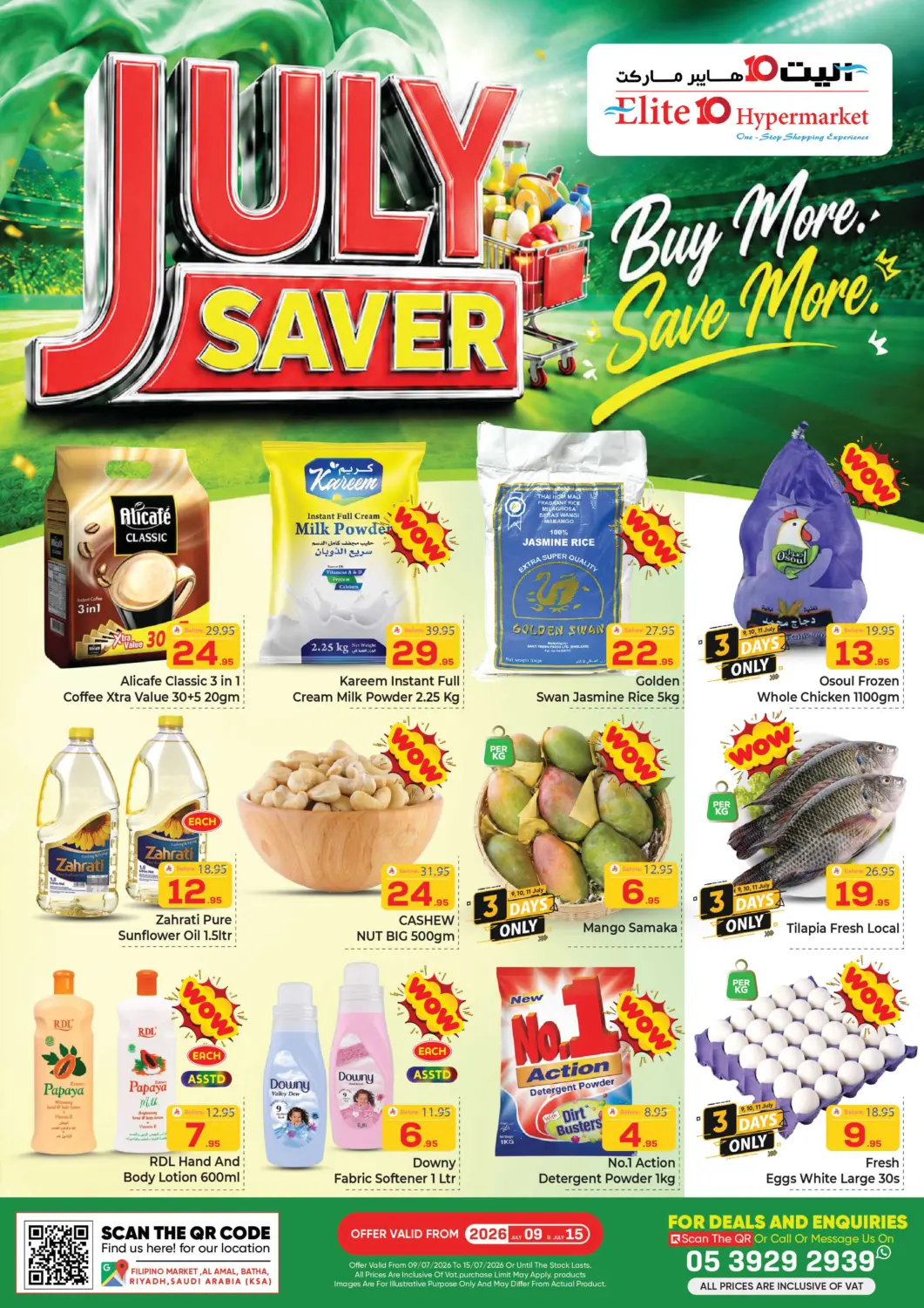 KSA, Saudi Arabia, Saudi - Riyadh Elite 10 Hypermarket offers in D4D Online. July Saver. . Till 15th July