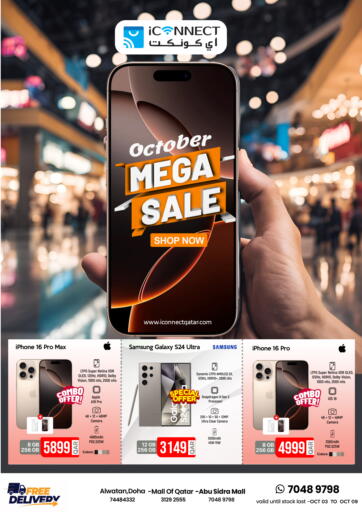 Qatar - Doha iCONNECT  offers in D4D Online. October Mega Sale. . Till 9th October