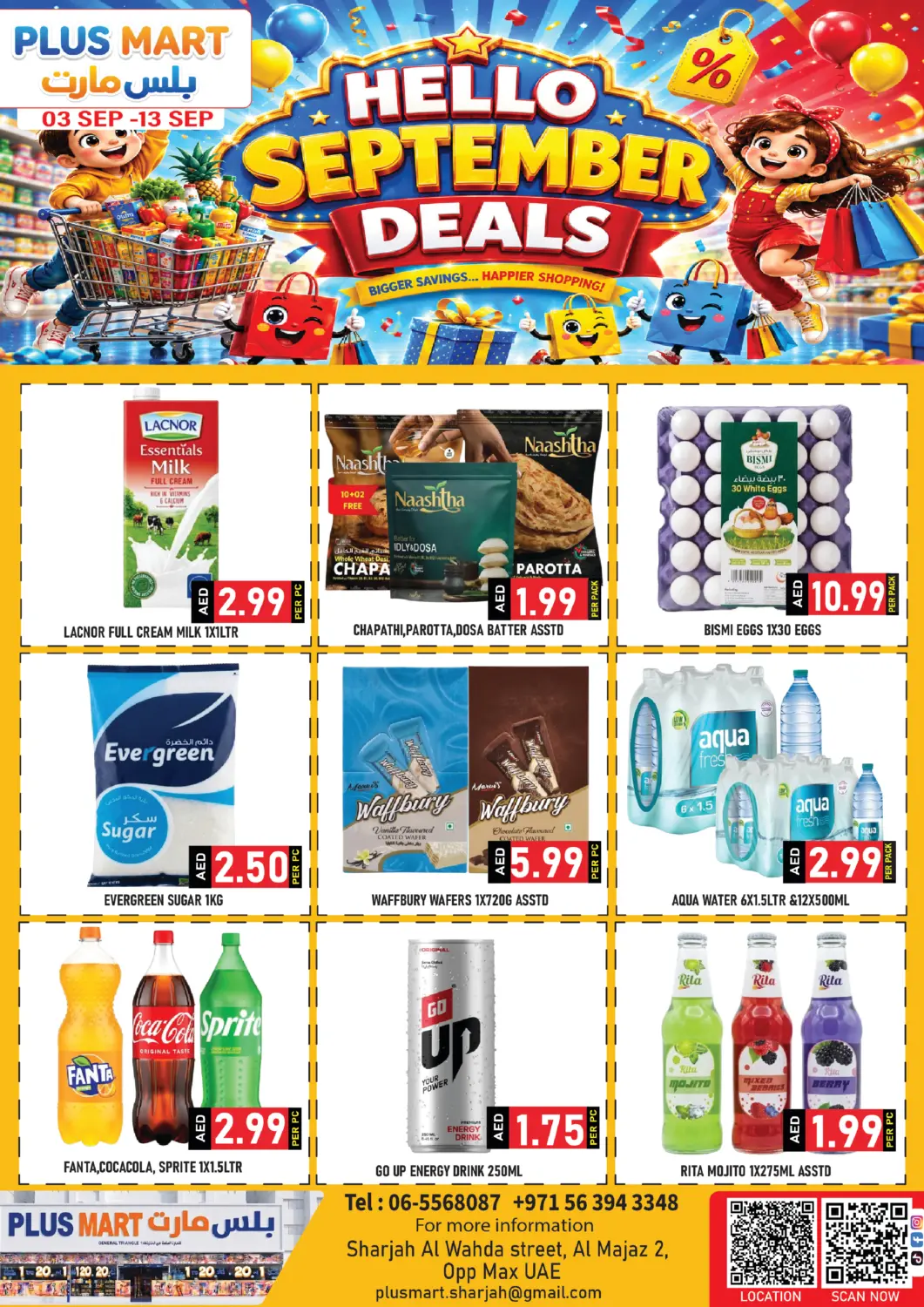 UAE - Sharjah / Ajman Plus mart offers in D4D Online. Hello September Deals. . Till 13th September