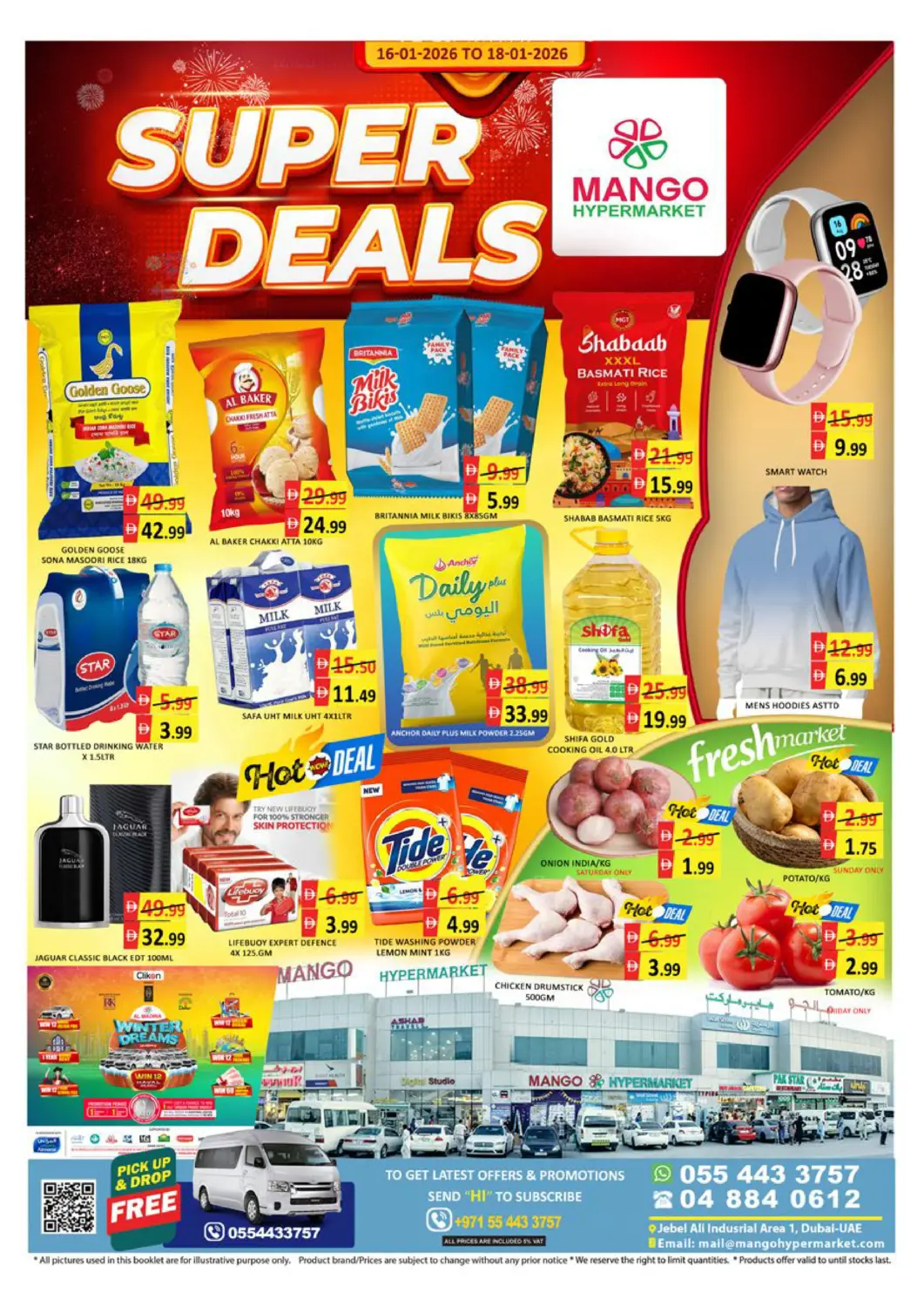 UAE - Dubai Mango Hypermarket LLC offers in D4D Online. Jabel Ali Industrial Area 1 -Dubai. . Till 18th January