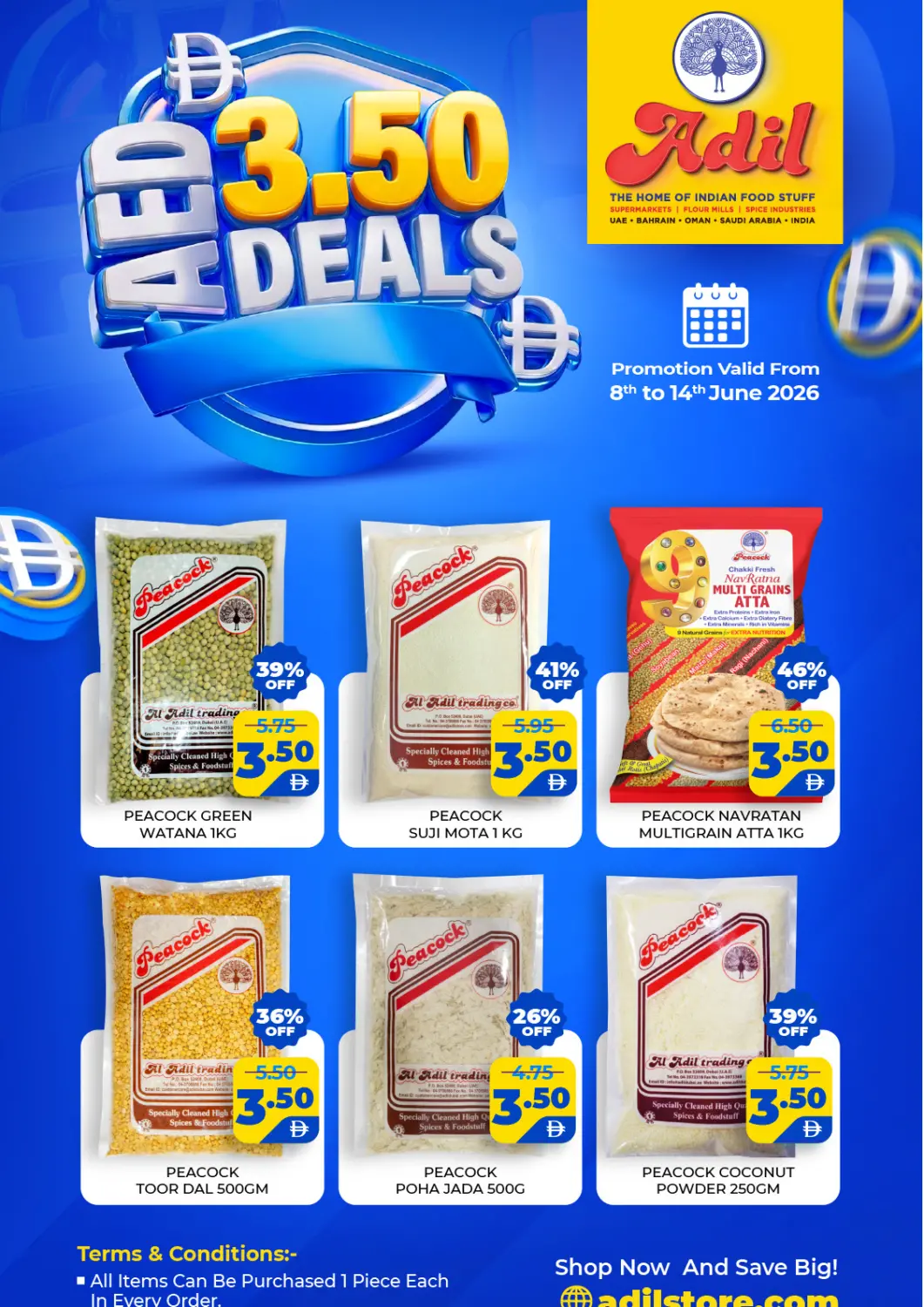 UAE - Abu Dhabi Adil Supermarket offers in D4D Online. AED 3.50 Deals. . Till 14th June
