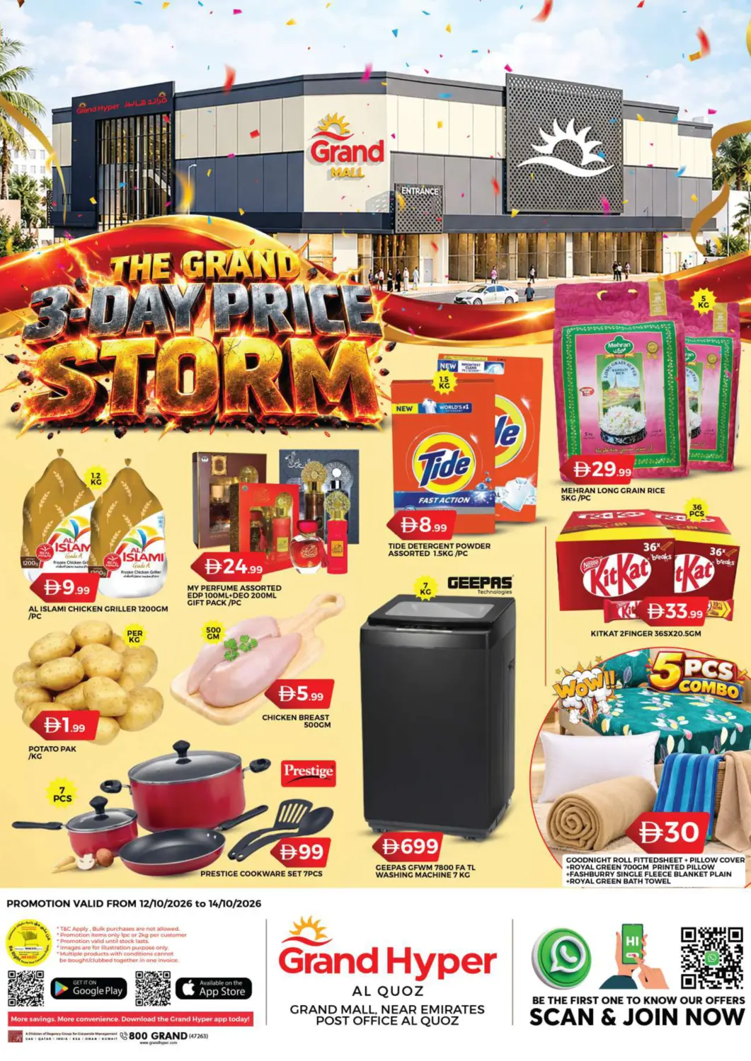 UAE - Dubai Grand Hyper Market offers in D4D Online. Grand Mall, Al Quoz- Dubai. . Till 14th October