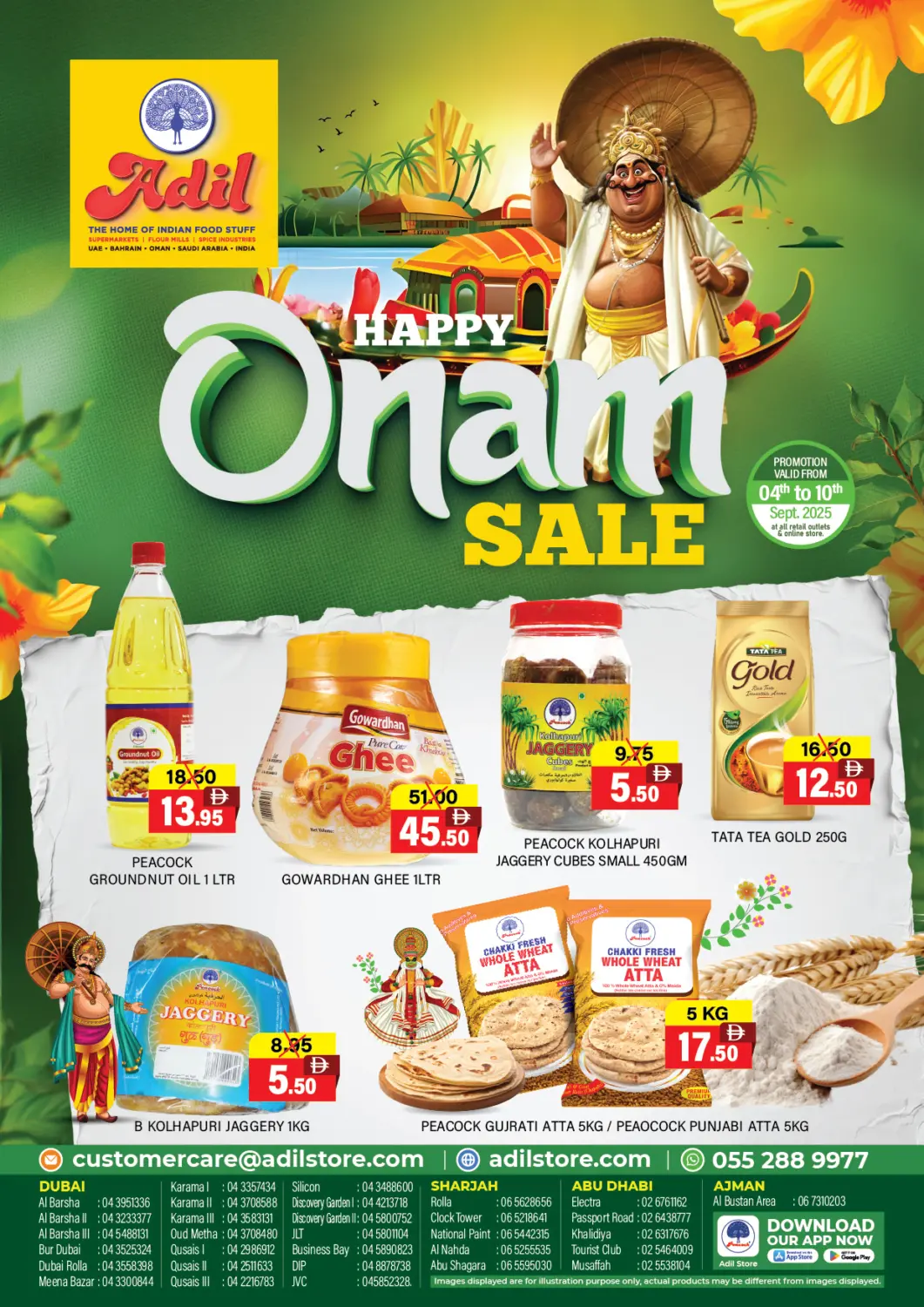 UAE - Dubai Adil Supermarket offers in D4D Online. Happy Onam Sale. . Till 10th September