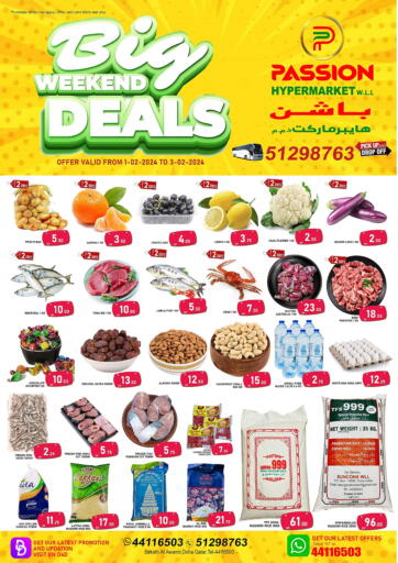 Qatar - Al Wakra Passion Hypermarket offers in D4D Online. Big Weekend Deals. . Till 3rd February