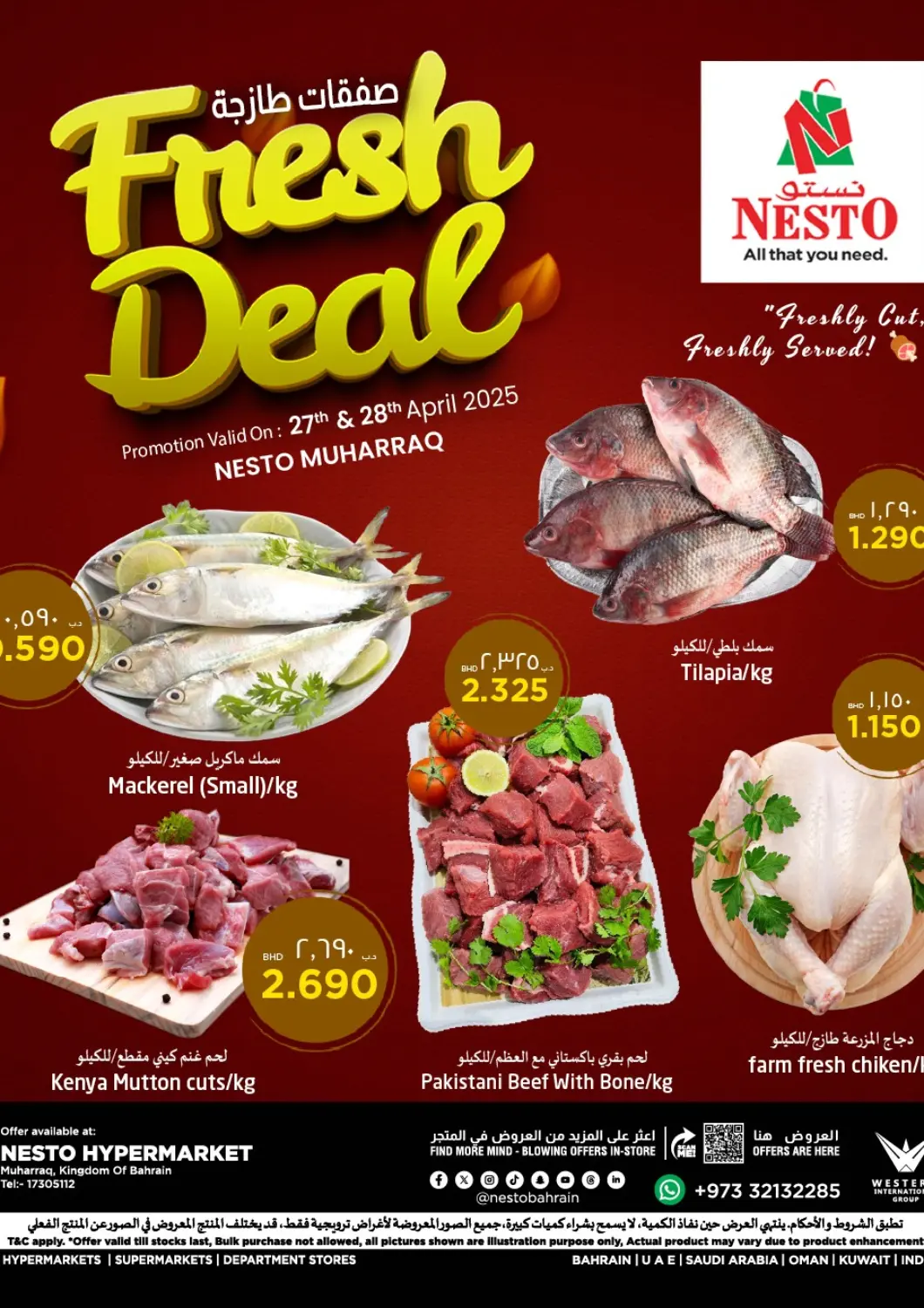 Bahrain NESTO  offers in D4D Online. Fresh Deal @ Muharraq. . Till 28th April