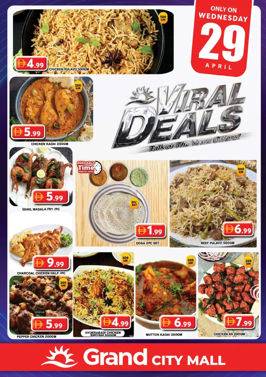 UAE - Dubai Grand Hyper Market offers in D4D Online. City Mall - Dubai. . Only on 29th April