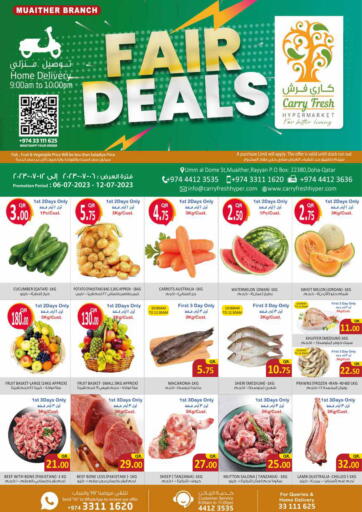 Qatar - Al-Shahaniya Carry Fresh Hypermarket offers in D4D Online. Fair Deals @ Muaither. . Till 12th July