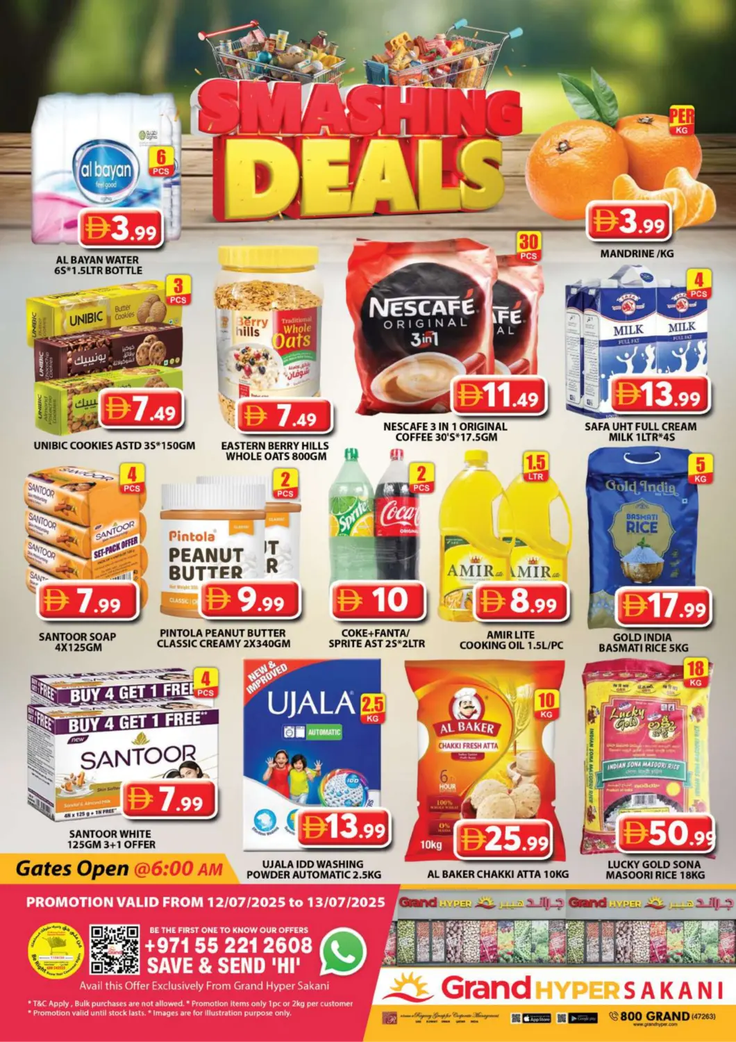 UAE - Dubai Grand Hyper Market offers in D4D Online. Sakani, Dubai. . Till 13th July