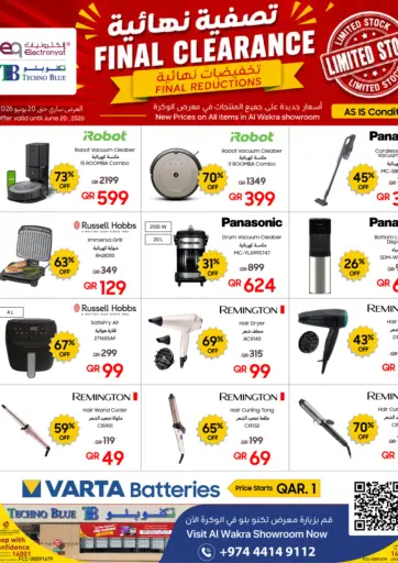 Clearance Sale Exclusive at Al Wakra Showroom!