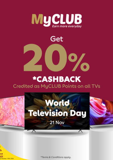 Qatar - Doha Carrefour offers in D4D Online. World Television Day. . Only On 21st November