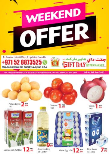 UAE - Sharjah / Ajman Gift Day Hypermarket offers in D4D Online. Weekend Offer @ Ajman. . Till 9th January