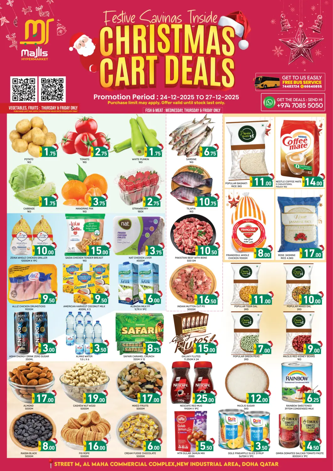 Qatar - Al Rayyan Majlis Hypermarket offers in D4D Online. Christmas Cart Deals. . Till 27th December