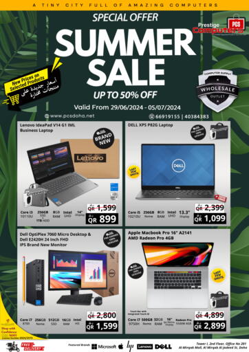 Qatar - Al-Shahaniya Prestige Computers offers in D4D Online. Summer Sale. . Till 5th July