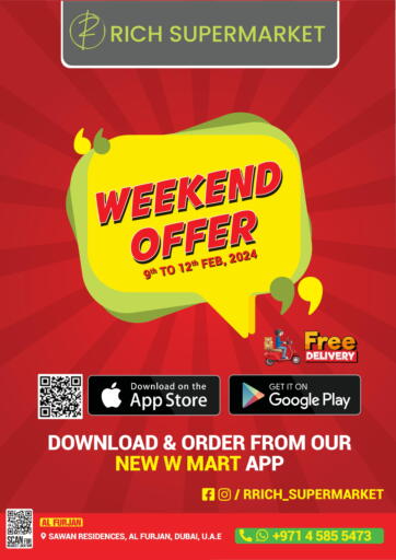 UAE - Dubai Rich Supermarket offers in D4D Online. Weekend Offers @ Al furjan. . Till 12th Febraury