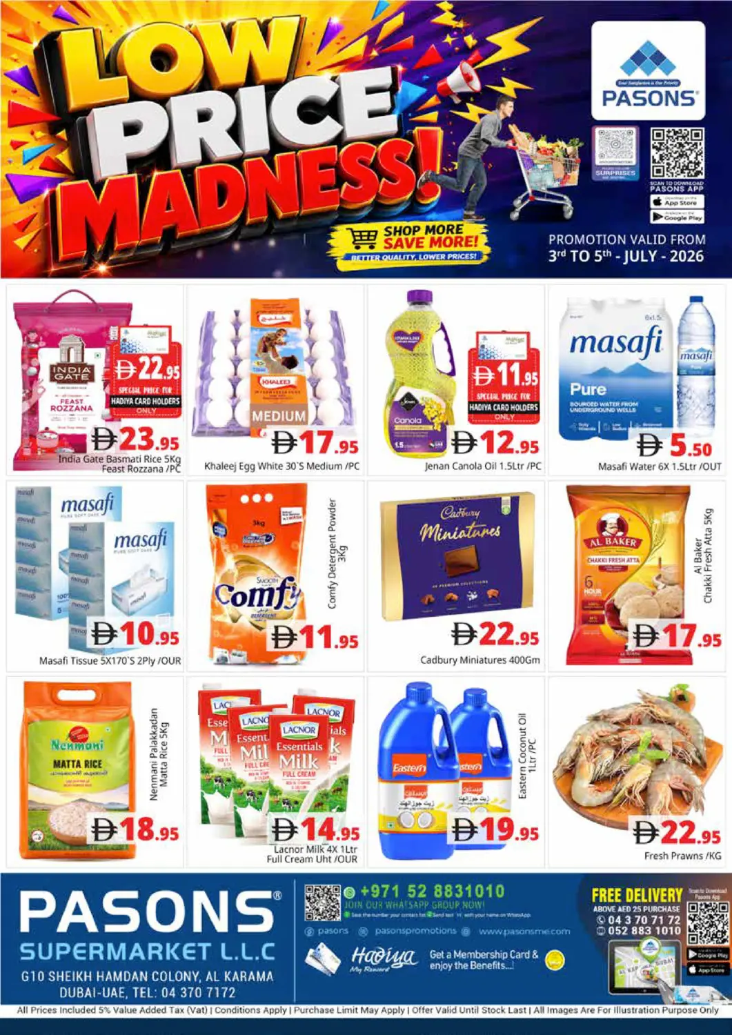 UAE - Dubai Pasons Hypermarket offers in D4D Online. Al Karama, Dubai. . Till 5th July