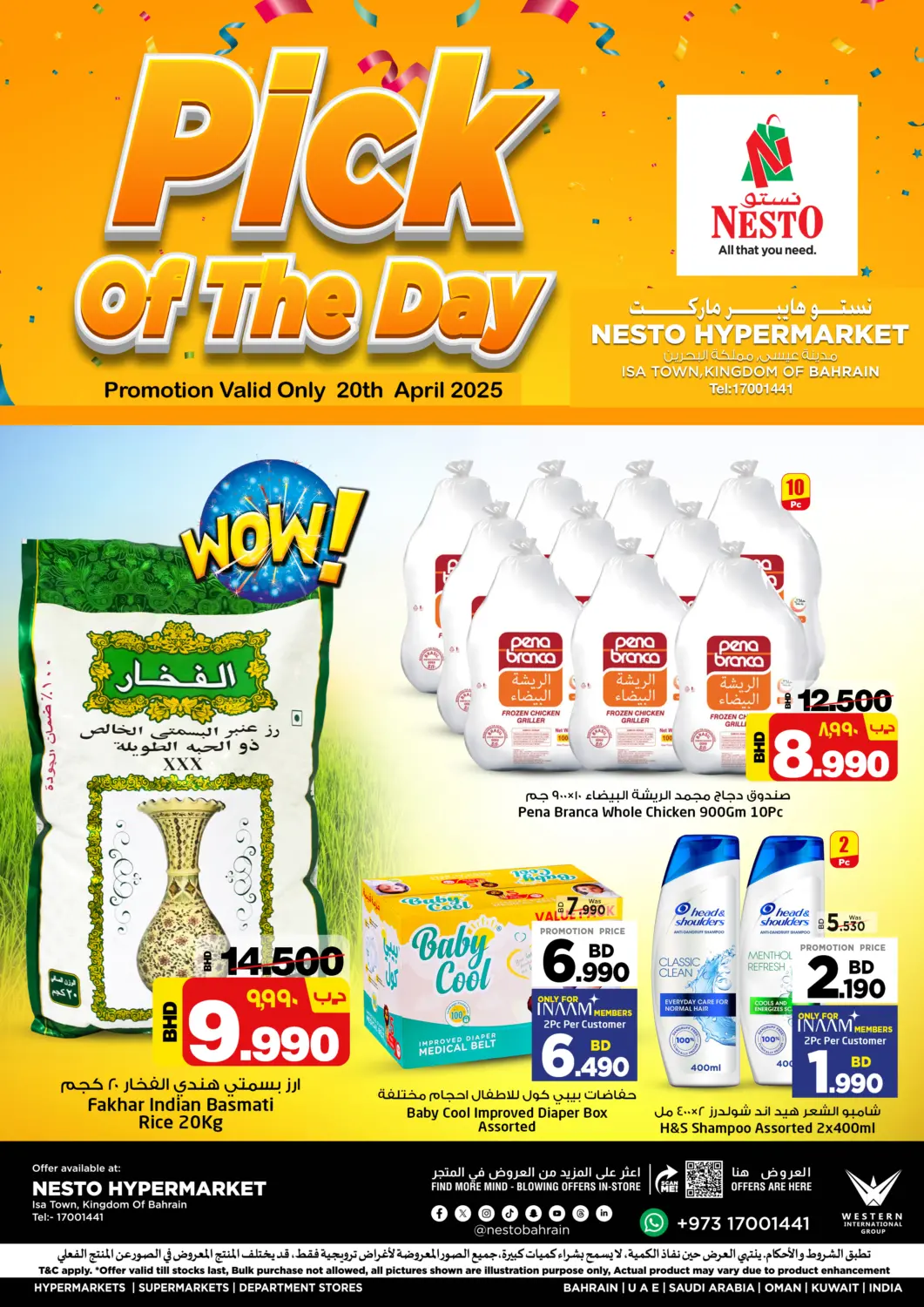 Bahrain NESTO  offers in D4D Online. Pick Of The Day. . Only On 20th April
