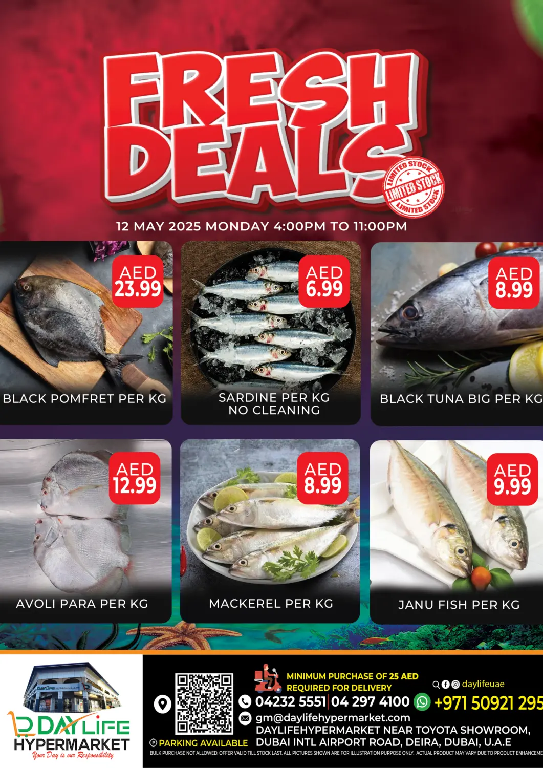 UAE - Dubai Daylife Hypermarket LLC offers in D4D Online. Fresh Deals. . Only On 12th May