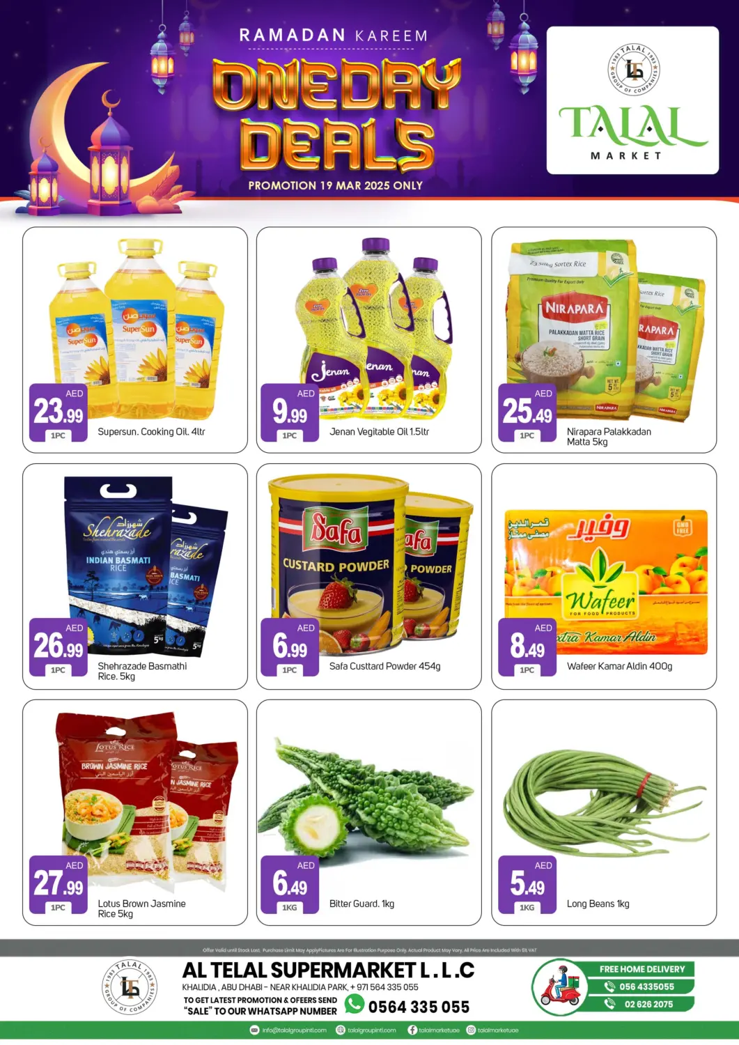 UAE - Dubai TALAL MARKET offers in D4D Online. Khalidiya- Abu Dhabi. . Only On 19th March