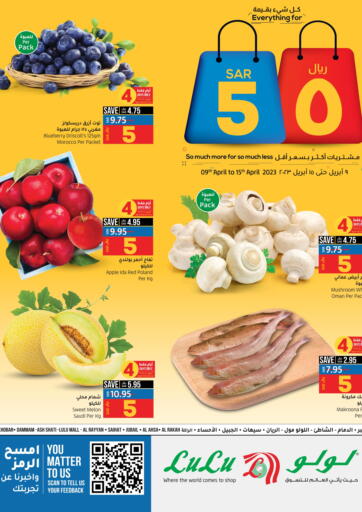 KSA, Saudi Arabia, Saudi - Qatif LULU Hypermarket offers in D4D Online. Everything For 5 SAR. . Till 15th April