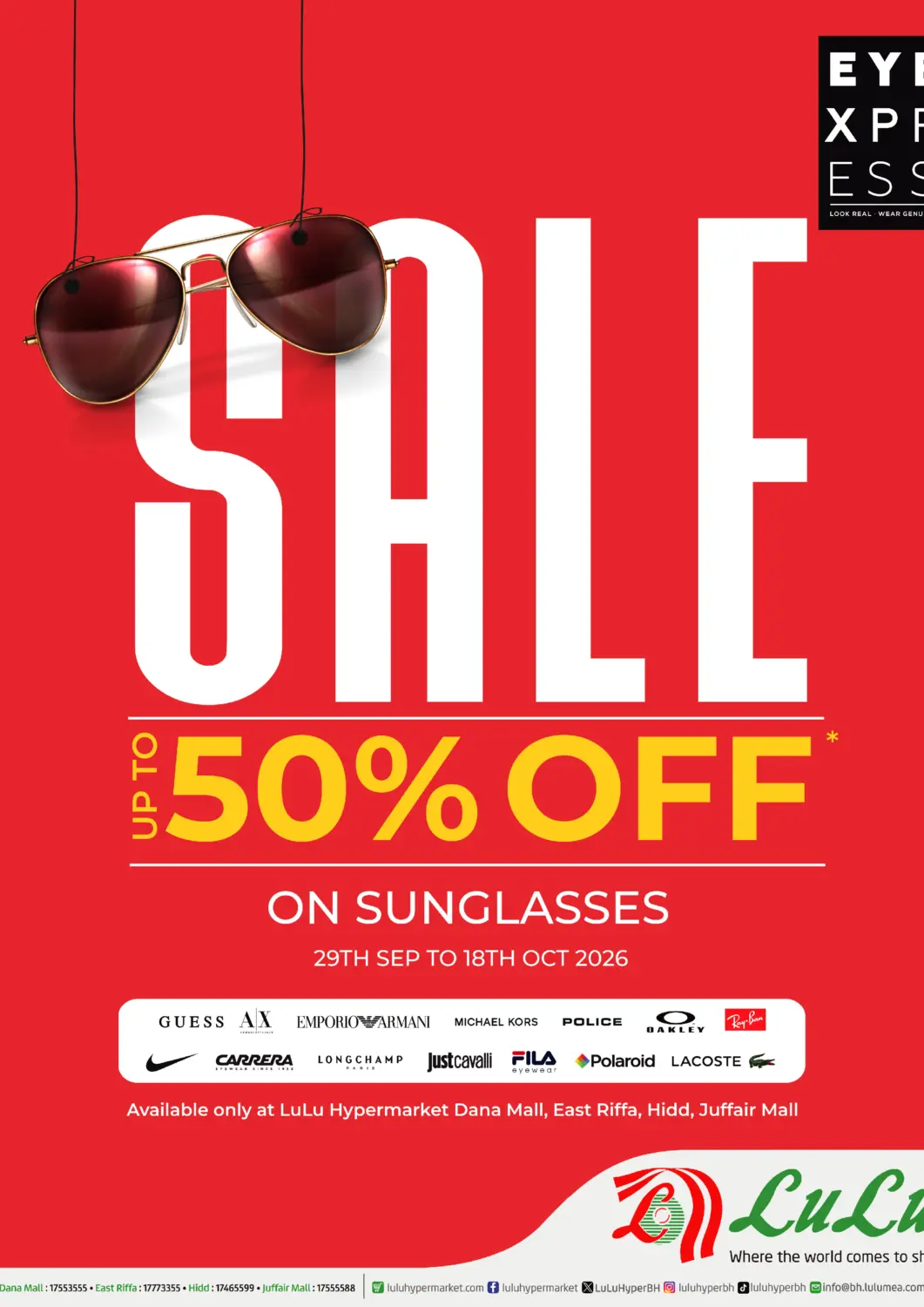 Bahrain LuLu Hypermarket offers in D4D Online. Sale Up To 50% Off. . Till 18th October