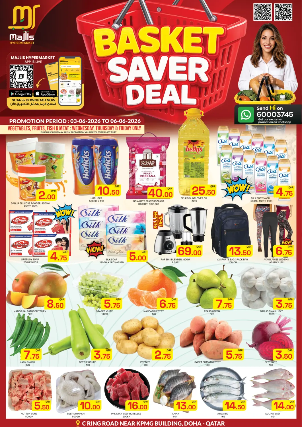 Qatar - Doha Majlis Hypermarket offers in D4D Online. Basket Saver. . Till 6th June