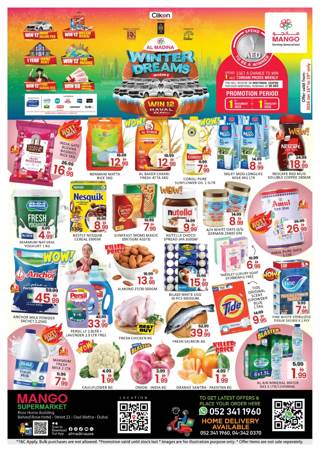 UAE - Dubai Mango Hypermarket LLC offers in D4D Online. Oud Metha -Dubai. . Till 19th January