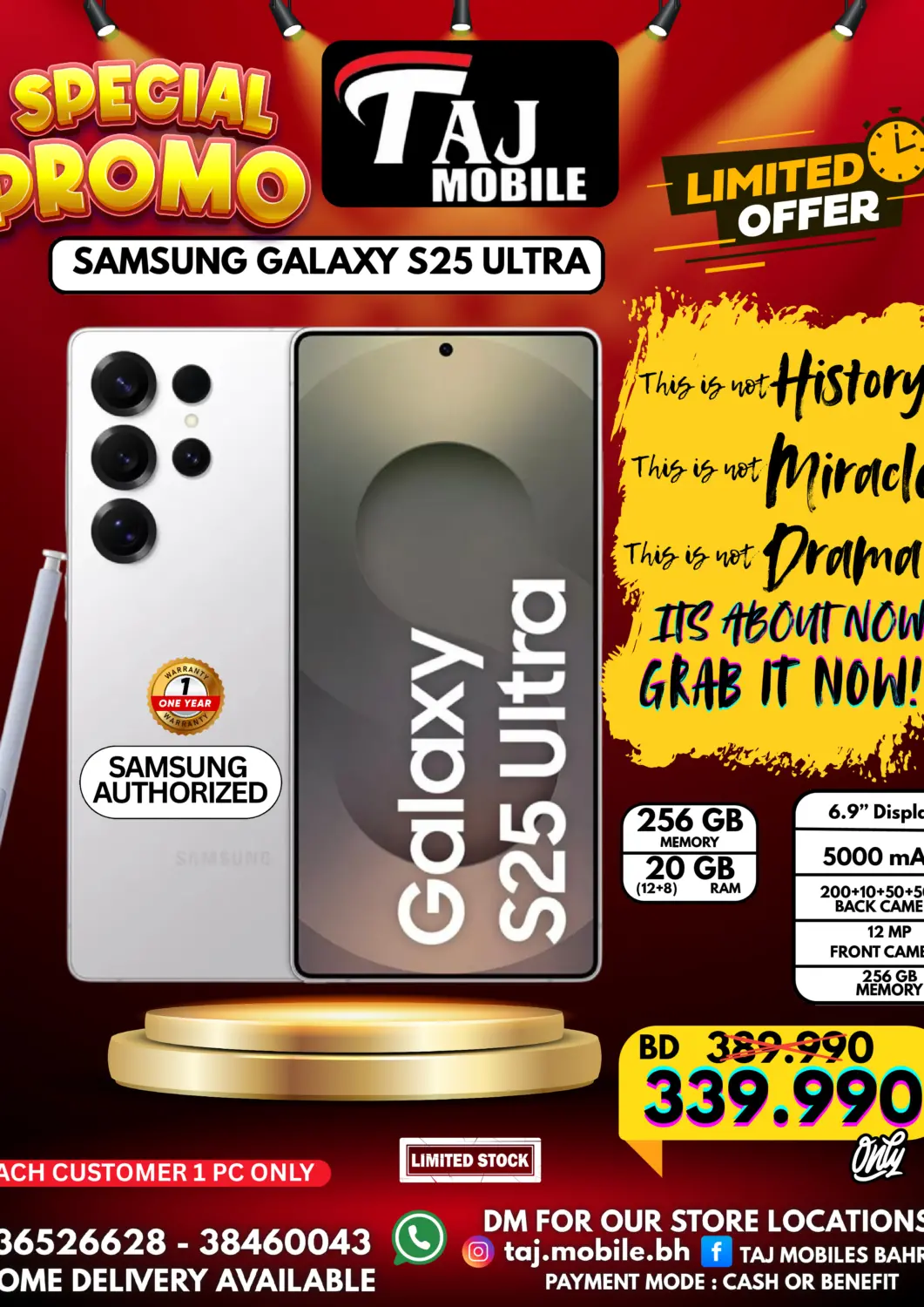 Bahrain Taj Mobiles offers in D4D Online. Special Promo. . Until Stock Last