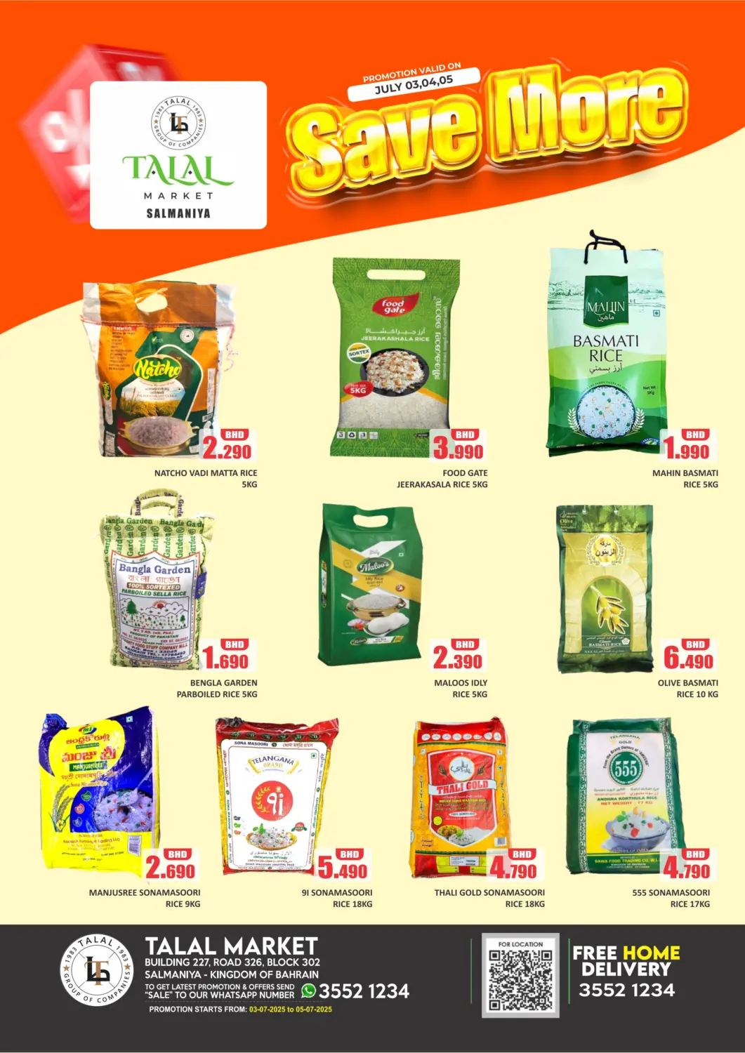 Bahrain Talal Markets offers in D4D Online. Save More @ Salmaniya. . Till 5th July