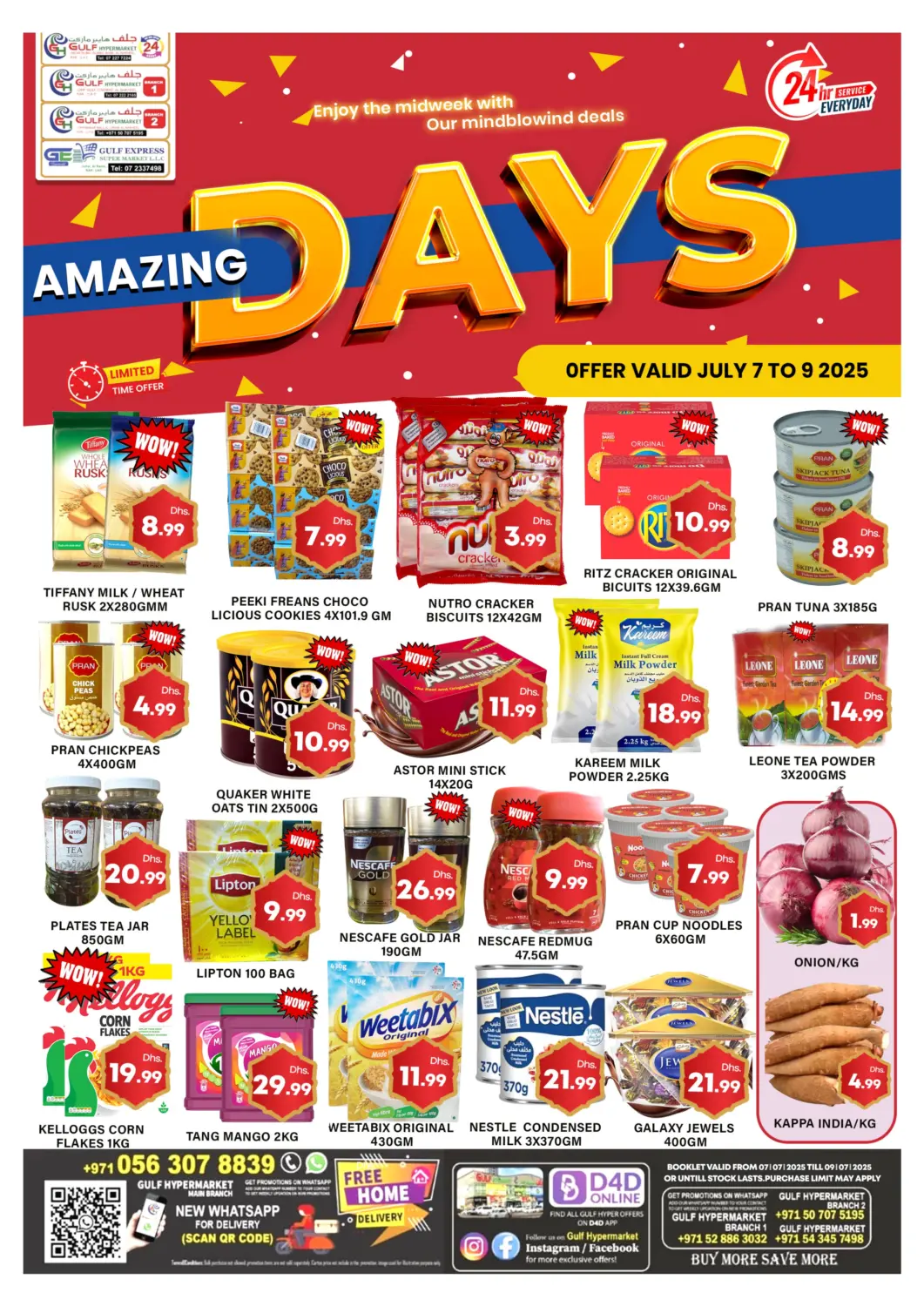 UAE - Ras al Khaimah Gulf Hypermarket LLC offers in D4D Online. Amazing Days. . Till 9th July