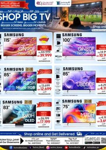 Samsung Big Screen TVs at special promo prices