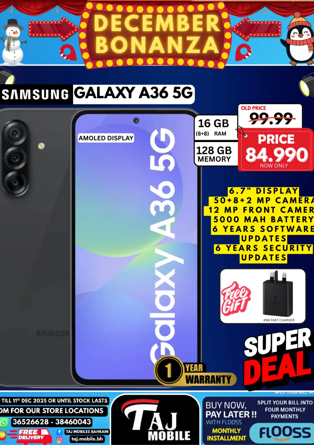 Bahrain Taj Mobiles offers in D4D Online. December Bonanza. . Till 11th December