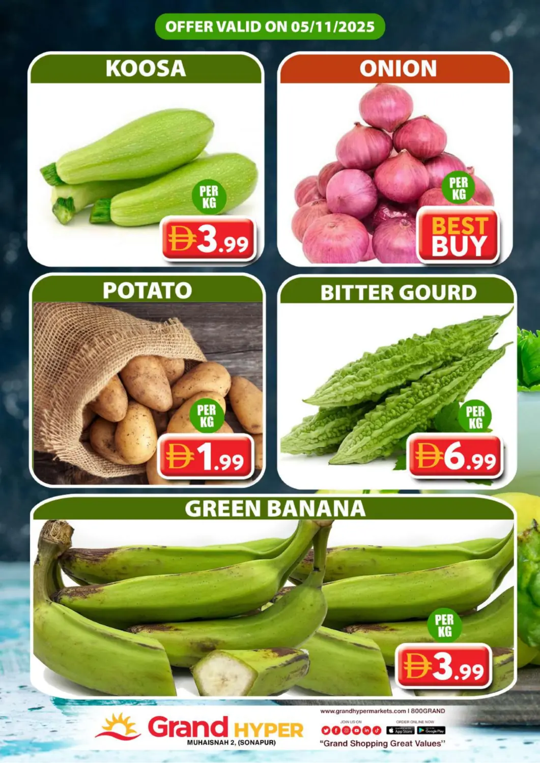 UAE - Dubai Grand Hyper Market offers in D4D Online. Muhaisinah 2 Sonapur. . Only On 5th November