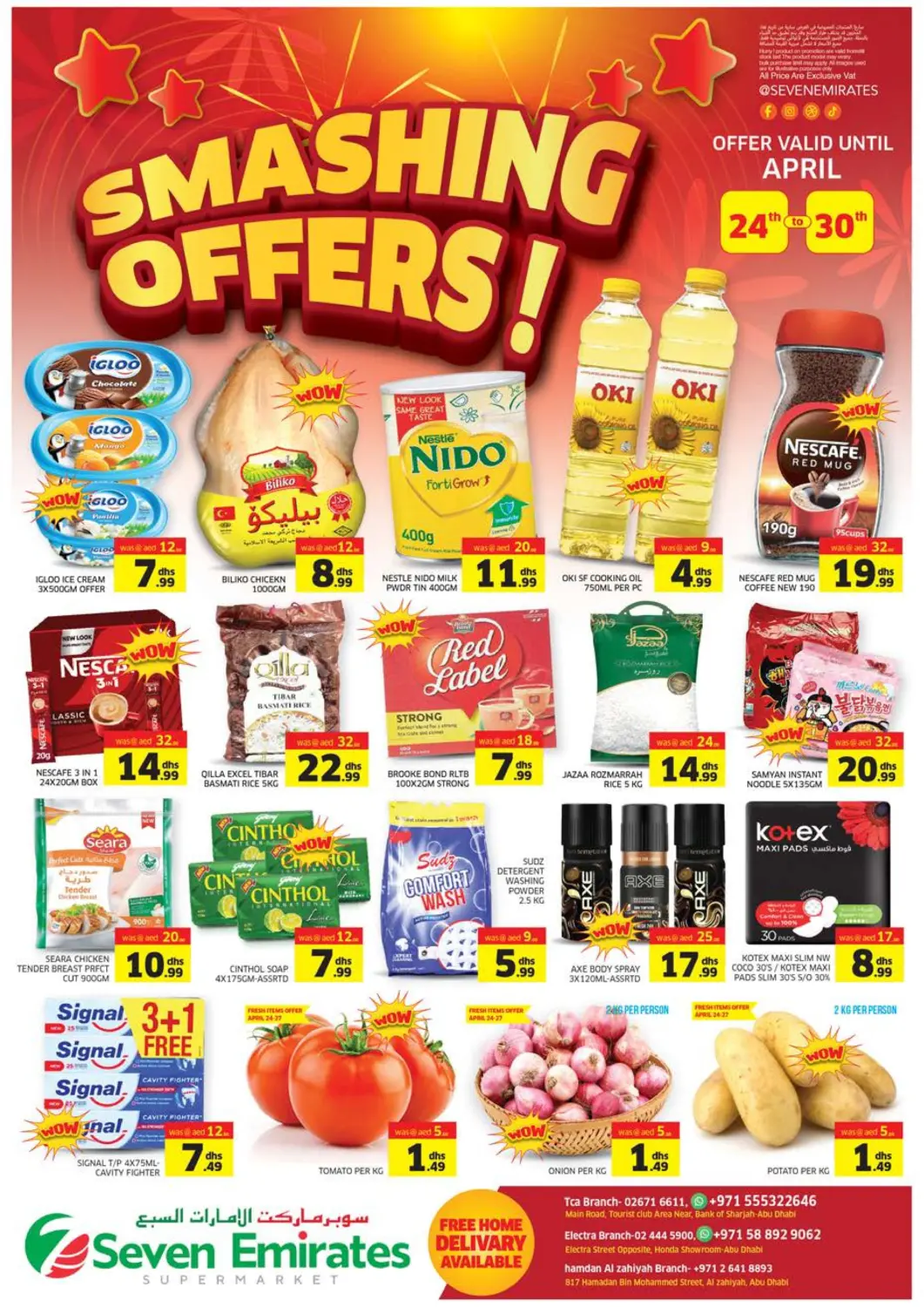 UAE - Abu Dhabi Seven Emirates Supermarket offers in D4D Online. Smashing Offers. . Till 30th April