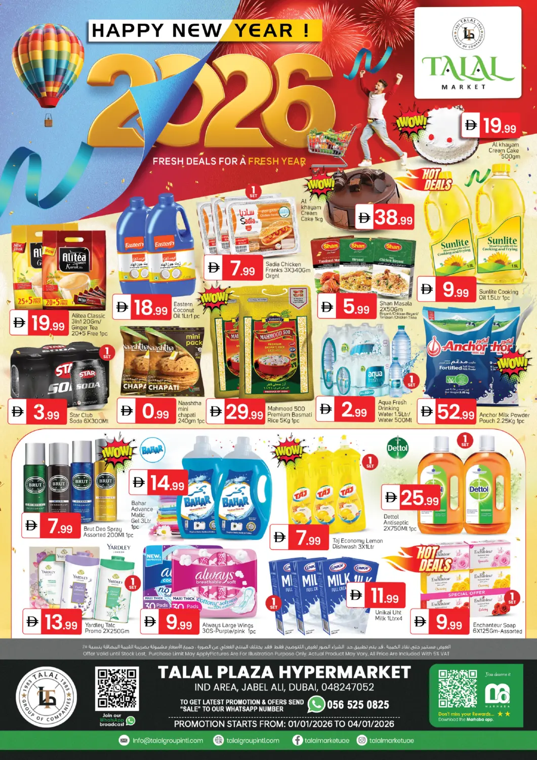 UAE - Dubai TALAL MARKET offers in D4D Online. Industrial Area 1,Jabel Ali Dubai. . Till 4th January