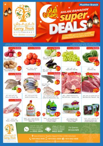 Qatar - Al Rayyan Carry Fresh Hypermarket offers in D4D Online. Super Deals @Muaither. . Till 30th March