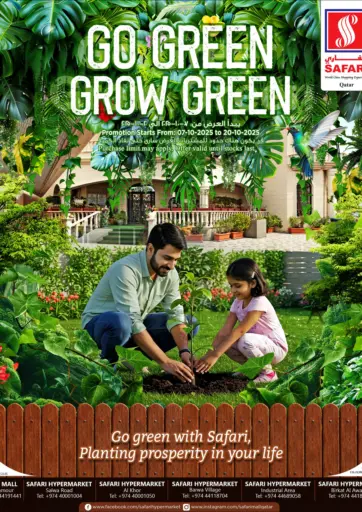 Safari Hypermarket - Go Green Grow Green in Qatar Offers - Qatar Go Green Grow Green