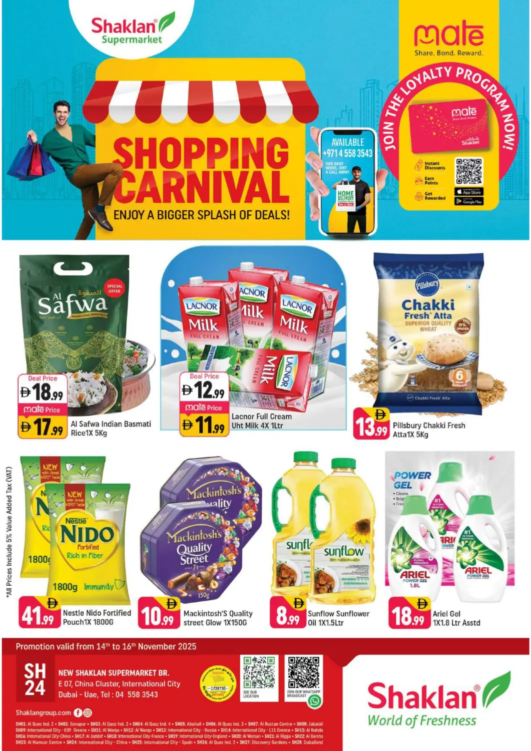 UAE - Dubai Shaklan  offers in D4D Online. E 07,China Cluster ,IC. . Till 16th November