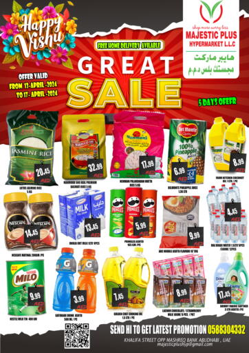 UAE - Abu Dhabi Majestic Plus Hypermarket offers in D4D Online. Great Sale. . Till 17th April