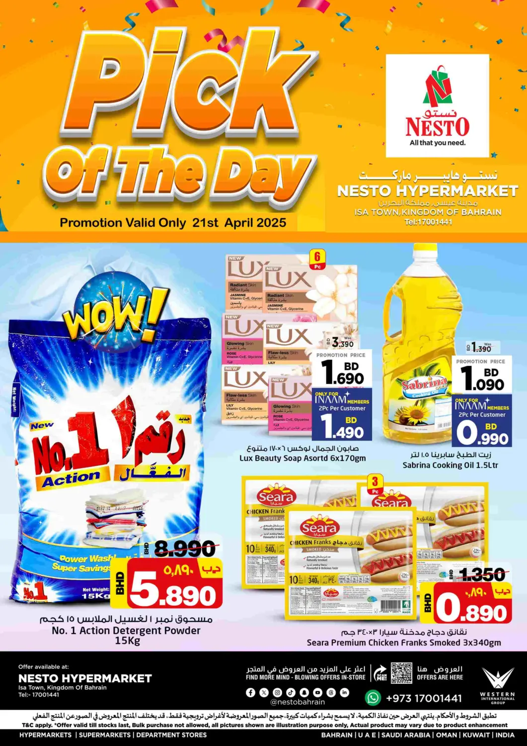 Bahrain NESTO  offers in D4D Online. Pick Of The Day @ Isa Town. . Only On 21st April