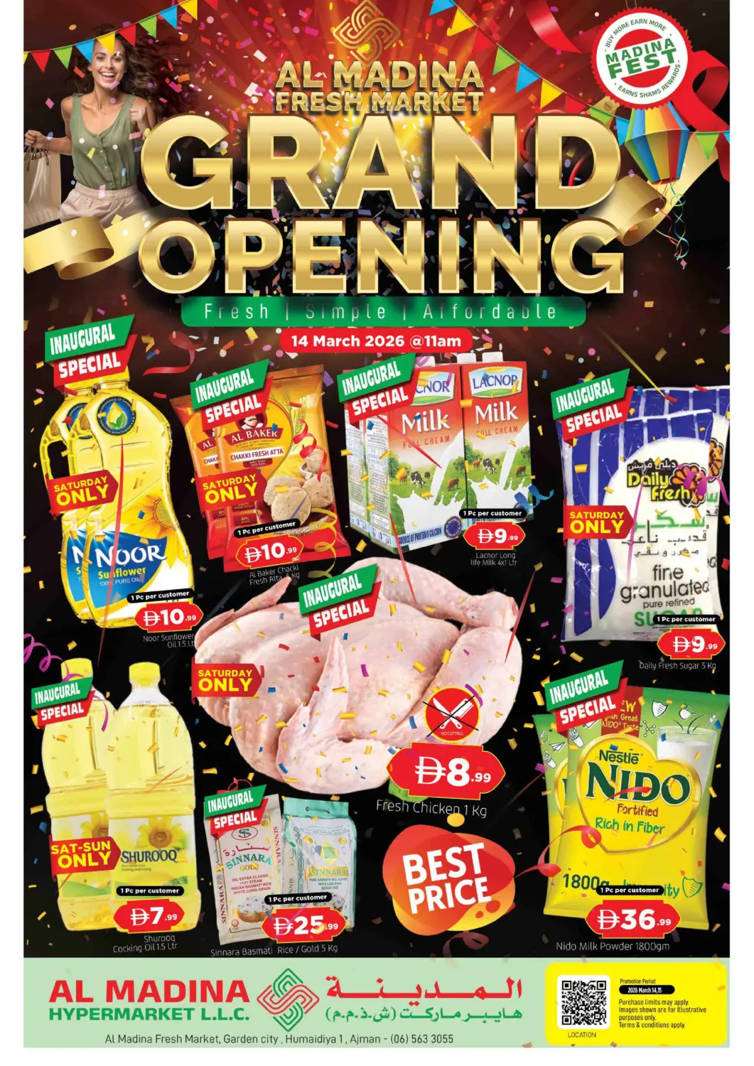 UAE - Sharjah / Ajman AL MADINA offers in D4D Online. Garden City , Humaidiya 1 - Ajman. . TIll 15th March