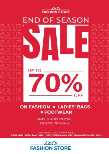 End of Season Sale-Upto 70% Off