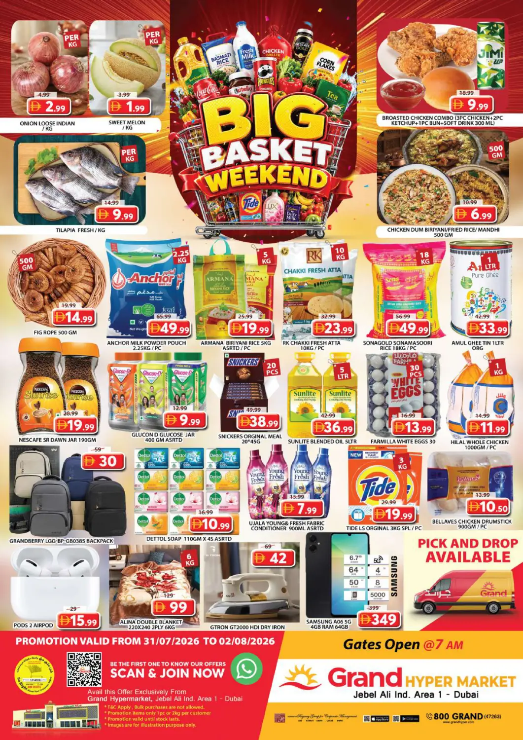 UAE - Dubai Grand Hyper Market offers in D4D Online. Jebel Ali Ind.Area 1-Dubai. . Till 2nd August