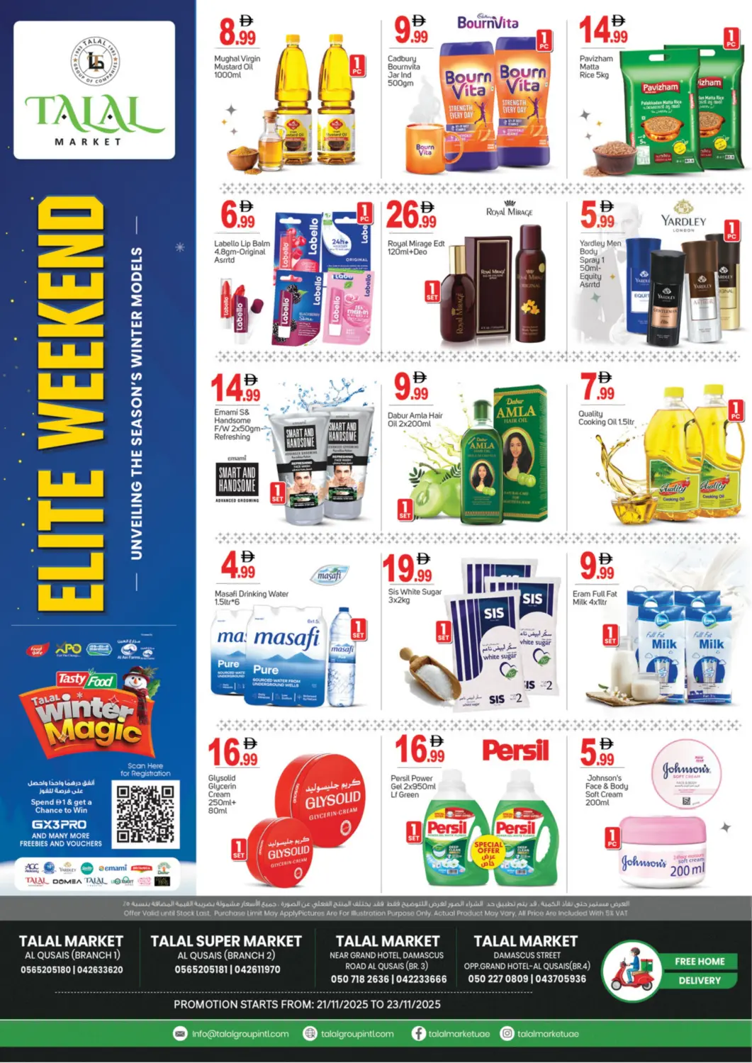 UAE - Dubai TALAL MARKET offers in D4D Online. Al Qusais Branches. . Till 23rd November