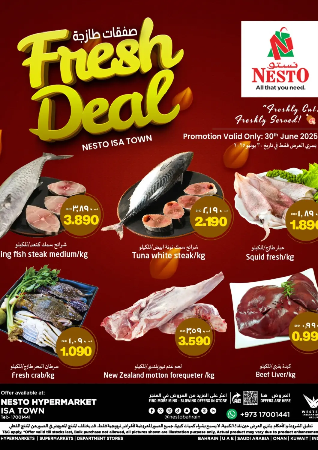 Bahrain NESTO  offers in D4D Online. Fresh Deals @ Isa Town. . Till 30th June