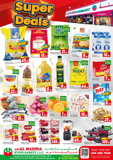 UAE - Sharjah / Ajman Ain Al Madina Hypermarket offers in D4D Online. Super Deals. . Till 2nd February