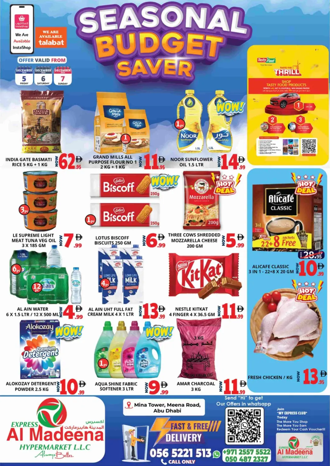 UAE - Abu Dhabi EXPRESS AL MADEENA HYPERMARKET LLC offers in D4D Online. Mina Tower, Meena Road. . Till 7th December