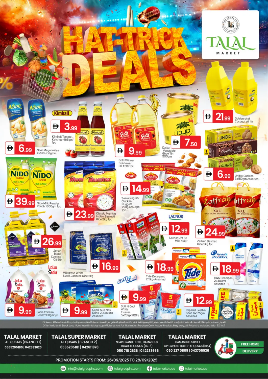 UAE - Dubai TALAL MARKET offers in D4D Online. Al Qusais- Dubai. . Till 28th September