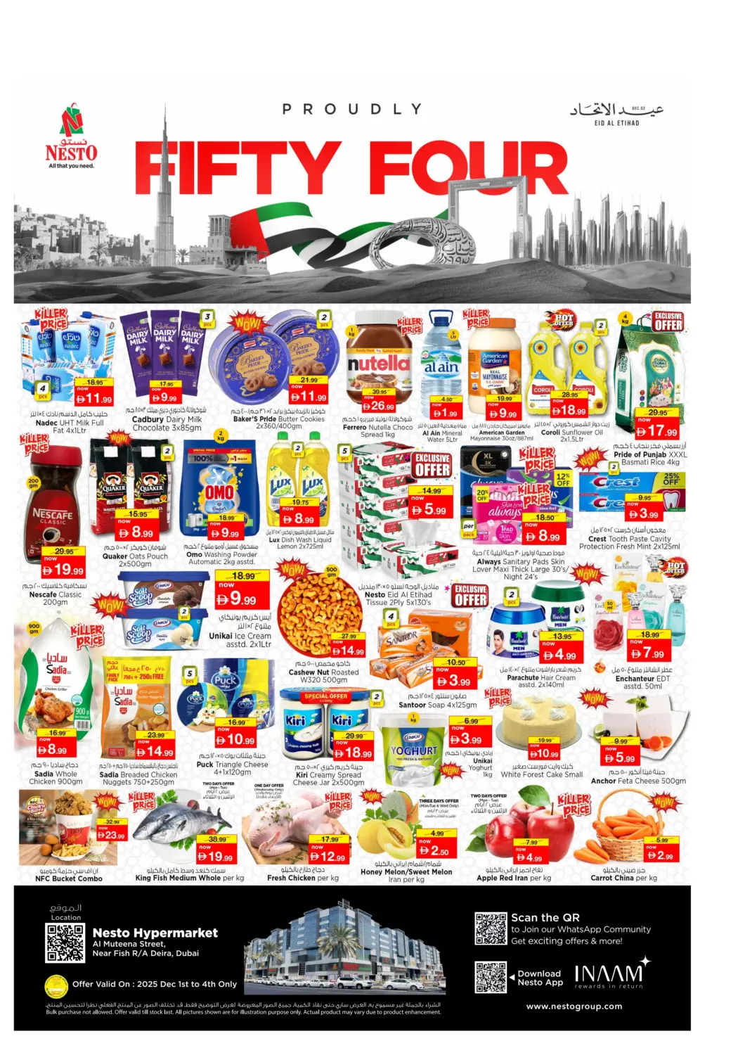 UAE - Dubai Nesto Hypermarket offers in D4D Online. Al Muteena Street,Deira. . Till 4th December