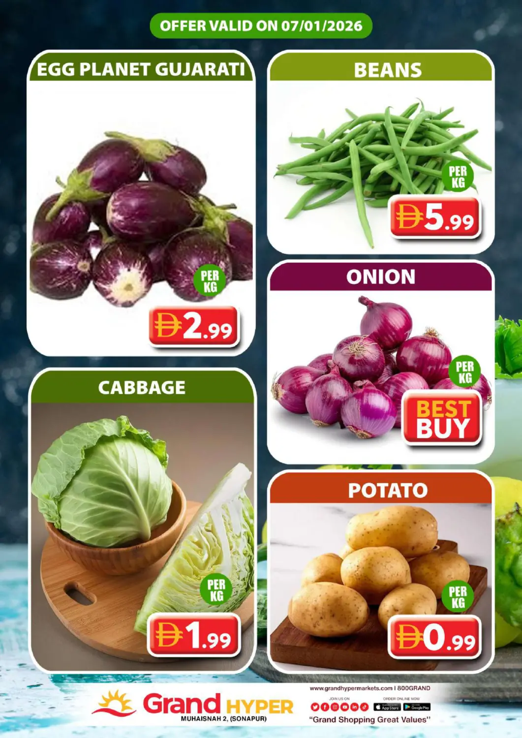 UAE - Dubai Grand Hyper Market offers in D4D Online. Muhaisnah, Sonapur- Dubai. . Only On 7th January