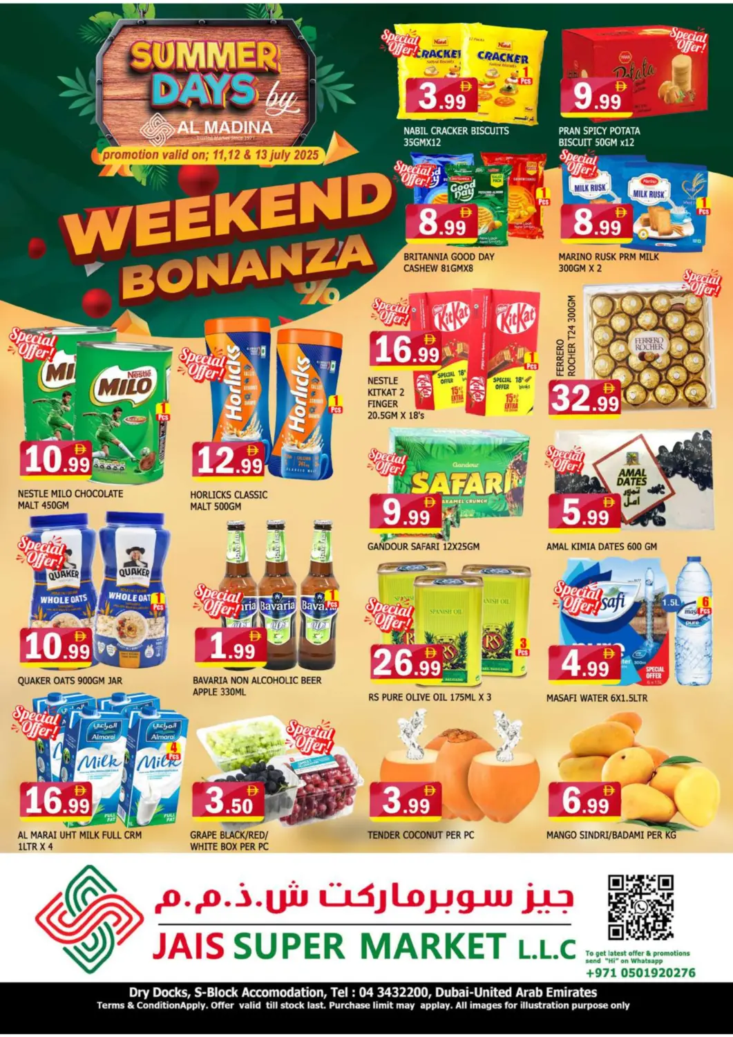 UAE - Dubai AL MADINA (Dubai) offers in D4D Online. Jais Supermarket - Dry Docks. . Till 13th July